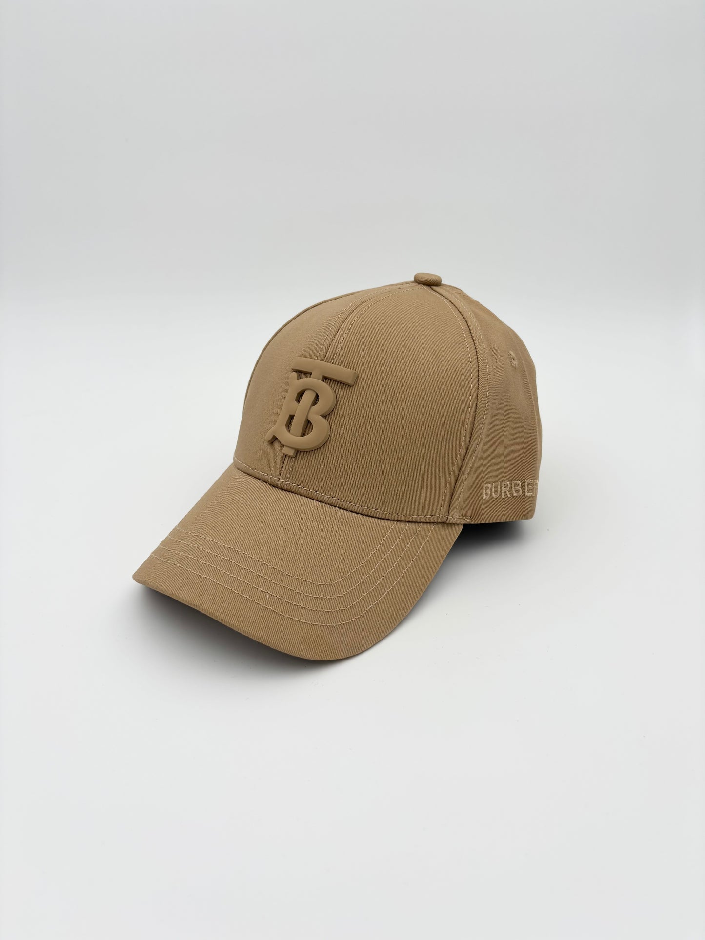 BURBERR_Y beige logo cap