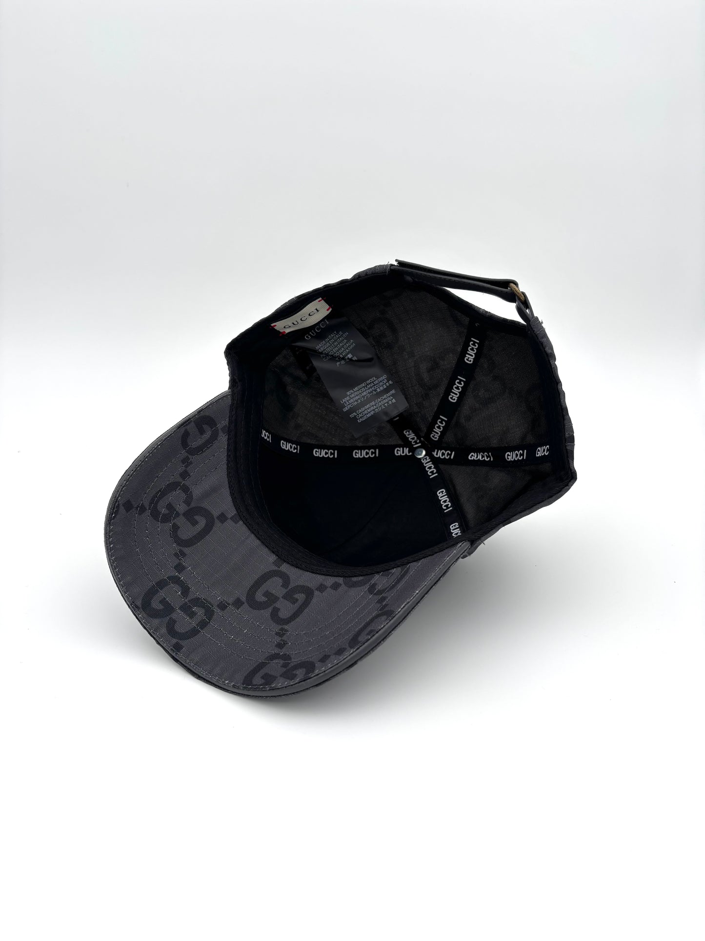 GUCC_I Grey Black Cap
